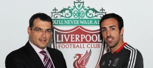 damien-comolli-welcomes-jose-enrique-to-liverpool-fc-620-318171191 Jose Enrique signed for Liverpool for a reported fee of £5.5million